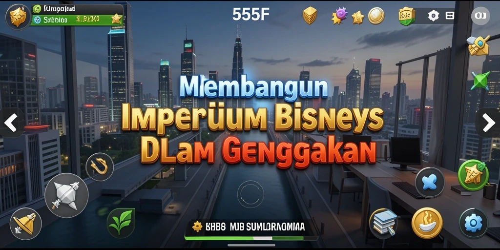 Screenshot menampilkan pengelolaan bisnis yang mendebarkan dalam 555F.
