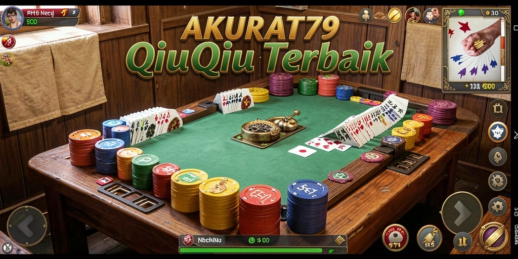 Tampilan gameplay seru dari AKURAT79 saat bermain QiuQiu.