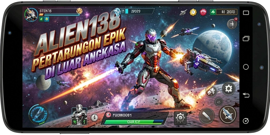 Tangkapan layar gameplay ALIEN138 yang menampilkan pertarungan epik antar alien.