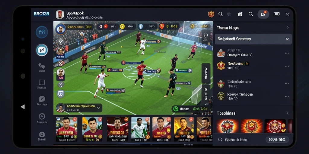 Tampilan gameplay BRO138 dengan berbagai pilihan taruhan olahraga.