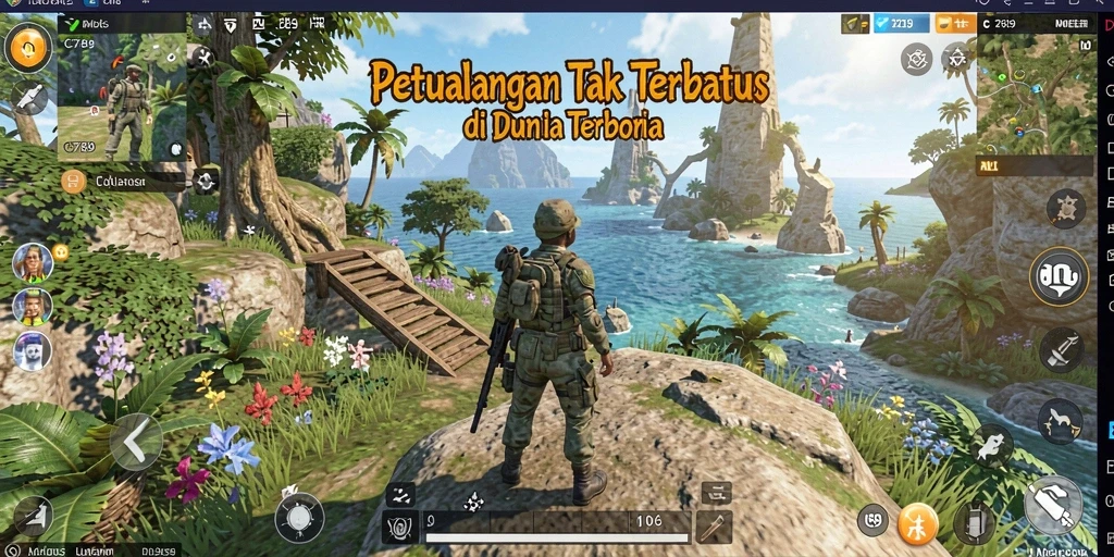 Gameplay C789 menampilkan dunia terbuka yang luas dan interaktif.