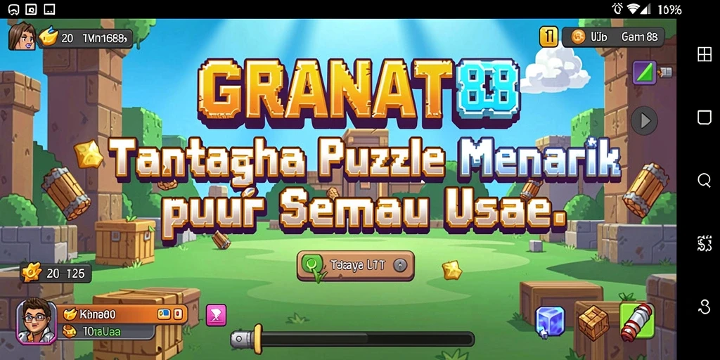 Tampilan gameplay seru dan menantang dari game Puzzle GRANAT88.