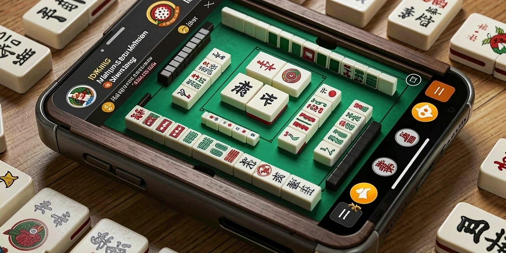 Screenshot gameplay <strong>IDRKING</strong> menampilkan level Mahjong yang menantang dan menarik.