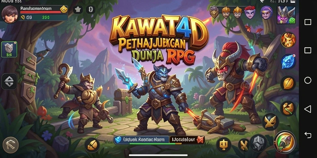 Menampilkan gameplay KAWAT4D yang seru dan penuh aksi RPG.