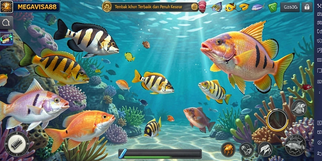 Tampilan gameplay seru Tembak Ikan di MEGAVISA88.