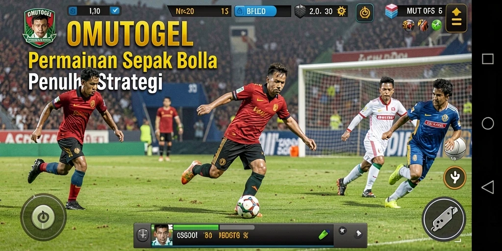Tampilan gameplay seru dalam sepak bola.