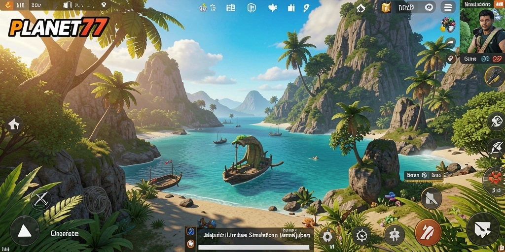 Screenshot utama PLANET77 menampilkan gameplay Simulation yang mendalam dan kreatif.