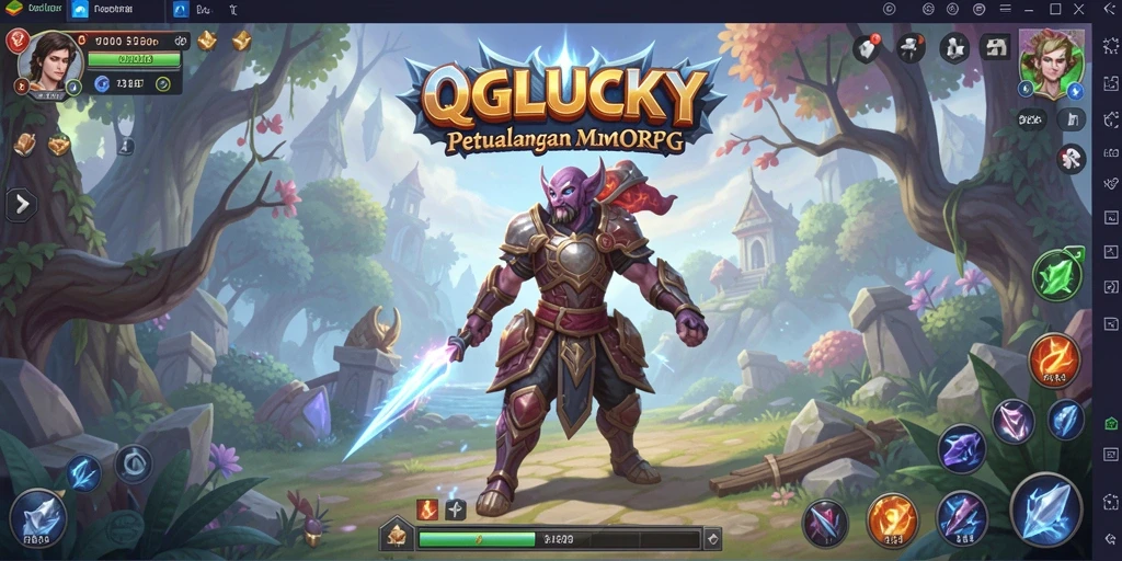 Tangkapan layar QGLUCKY menampilkan grafik gameplay menawan.