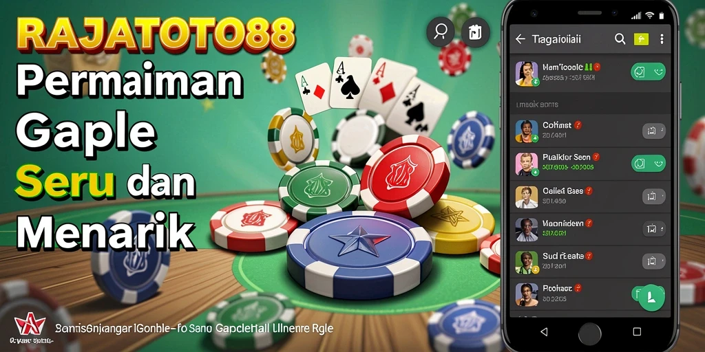Tampilan gameplay menarik dari RAJATOTO88 dengan suasana Gaple yang seru.