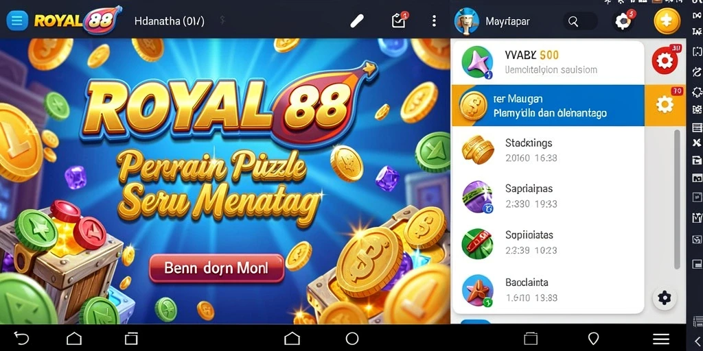 Tampilan gameplay puzzle yang menarik dan menantang