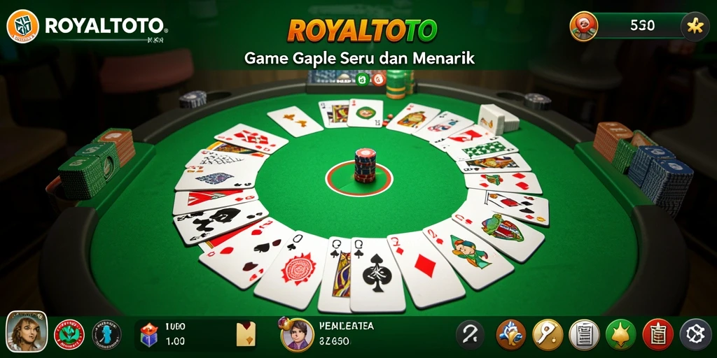 Tampilan gameplay ROYALTOTO yang memukau dalam permainan Gaple.